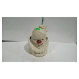 Clown pottery cookie jar