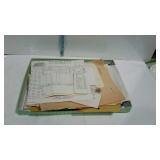 Emphera group, old paper receipts, maps, etc