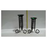 Pair of home decor pillar candle stands.