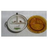 Two divided plates. One depression era child