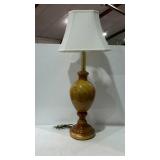 Home designer swirl glass base lamp. 39" high.