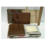 Early photo albums, paper frames, and supplies.