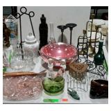 Group lot: home decor, candle holders, bowls,