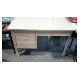 Painted student desk, side knee hole style with 3