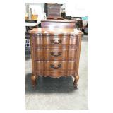 French Prov. 3 drawer bedside stand, by Fashion