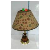 Mid Century bedroom style lamp with glass chimney