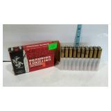Box of Hornaday 30-06 rifle cartridges. Box of