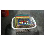 Laundry basket with pieces for modular wire