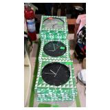 Group of 11 new wall kitchen clocks, new in boxes