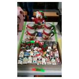 Christmas decor lot, teddy bear coffee pot with