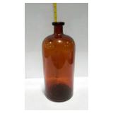 Brown glass apothecary bottle - 13" tall