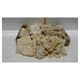 Linens lot - doilies, dresser scarves, etc