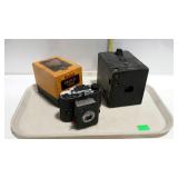 Cameras- one box style, one Ansco Clipper, and one