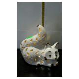Illuminated fox figure, battery operated - 9" long