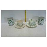 Irish theme cups/mugs - one Belleek, one Aynsley