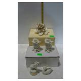 Lenox - elephant trinket box, pair of rose shaped