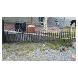Two iron railing sections 136" long x 17" high,
