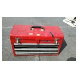Craftsman three drawer tool box with pop up lid,