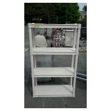 Sterlite brand plastic shelving unit, measures 34