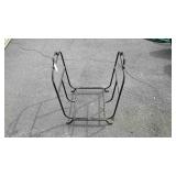 Heavy wrought iron fire place log rack