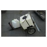 Sprayer, pull cart type for lawn tractor with 12
