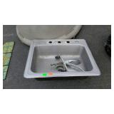 Kitchen sink, has faucet but used and needs good