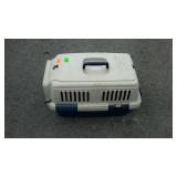 Small poly pet carrier missing one latch on side