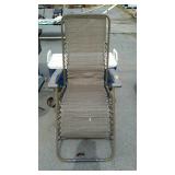 Gravity recliner lounge outdoor chair