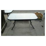 Glass top patio coffee table