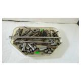 Tray lot, includes sockets, and Allen wrenches