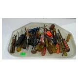 Tray with misc screwdrivers show use wear