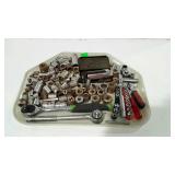 Group of misc sockets, ratchets, 1/4, 3/8" drives