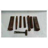 Group of iron chisels and wedges. Need cleaned o