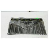 25 piece hex key set in organizer. Both SAE and