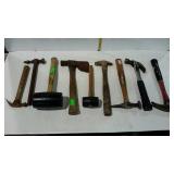 Hammer lot. Carpentry, concrete, rubber, rock,