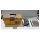 Omega 16" tool box, sandpaper, and steel wool