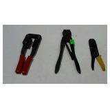 Wire tools, 2 wire strippers, and 1 some type of