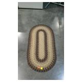 Braided hallway runner, measures 41 inches long,
