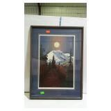 Poster print - mountain full moon scene "Byron