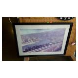 Photo print - Baltimore and Ohio train scene,