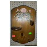 Wall decor- baseball equipment wooden storage rack