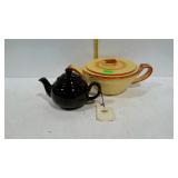 Teapots - one Brown Betty, and one Rosenthal,