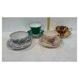 Cups & saucers - two bone china, Aynsley and Royal