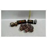 Trinkets - lacquer trinket boxes, beaded eggs,