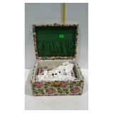 Sewing box, full of carded buttons