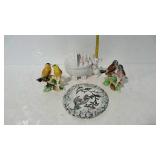 Home decor - bird figurines, hummingbird wall