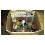 Box lot with misc colors cans of spray paints, 8