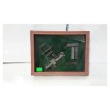 Shadow box frame with vintage printers type set