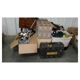 Skid lot, includes tools, TV trays, garden items