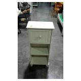 Bathroom storage cabinet, white laminated piece